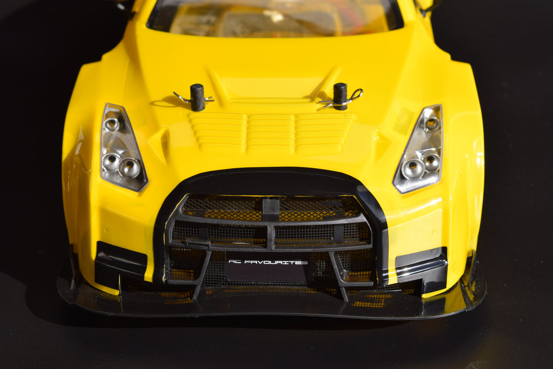Nissan R35 Sunshine Yellow Body Fully-assembled RTM (Ready-to-mount) (Width: 190 mm) 1/10