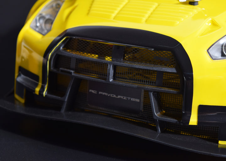 Nissan R35 Sunshine Yellow Body Fully-assembled RTM (Ready-to-mount) (Width: 190 mm) 1/10