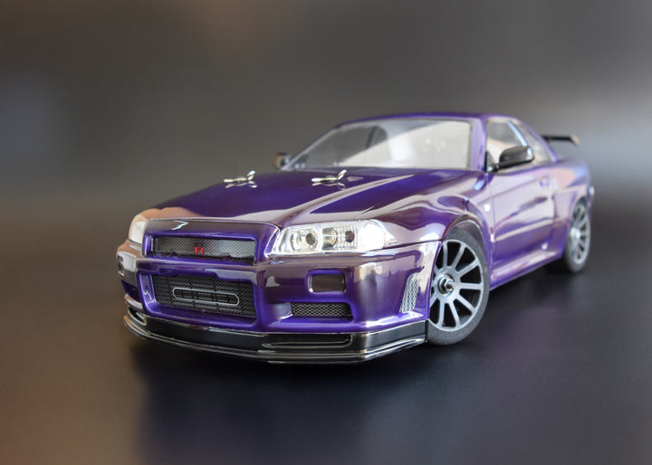 Nissan Skyline R34 Midnight Purple Body Fully-assembled RTM (Ready-to-mount) (Width: 195 mm) 1/10