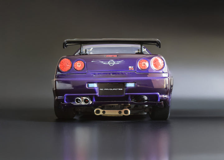 Nissan Skyline R34 Midnight Purple Body Fully-assembled RTM (Ready-to-mount) (Width: 195 mm) 1/10