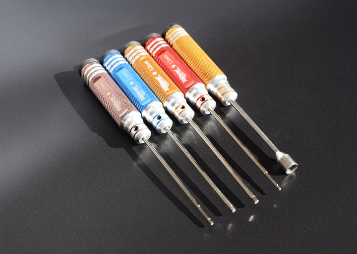 RC Tool Set: 1.5mm, 2mm, 2.5mm, 3mm Hex and 5.5mm Wheel Nut Wrench