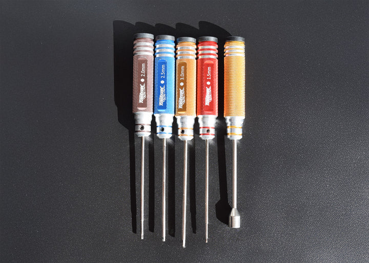 RC Tool Set: 1.5mm, 2mm, 2.5mm, 3mm Hex and 5.5mm Wheel Nut Wrench