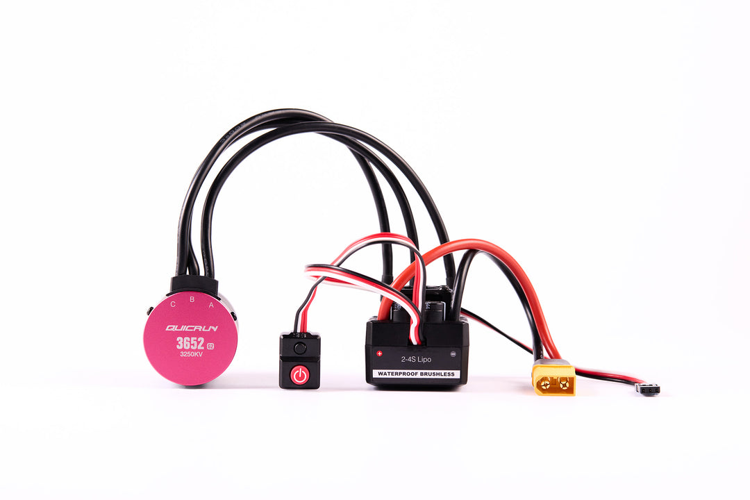Motor + ESC Combo HOBBYWING 3652G2-3250KV + QUICRUN 10BL120 G2
