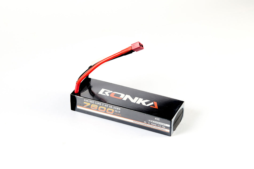 2S LiPo Battery RC 7.4V 45C 7600mAh